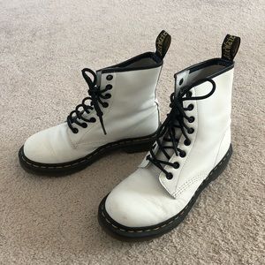 Dr. Martens 1460 white boots